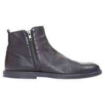 Ann Demeulemeester Leather Double Zip Flat Ankle Boots Men Black Size 40.5 - £355.73 GBP