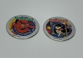 Lot 2 Kabuki Japan POG Hawaii  Milk Cap Vintage Advertising - $15.79