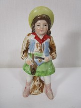 Mid Century Annie Oakley Cowgirl Old West Ceramic Porcelain Figurine Japan - $14.84