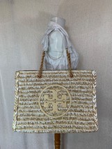 NWT Tory Burch Classic Natural Ella Raffia Chain Tote Bag $698 - £561.38 GBP