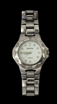 Geneva Men&#39;s Silver Tone Band Quartz Wristwatch F-BA-JHA - £21.31 GBP