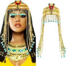 Egyptian Headpiece Headband Snake Halloween Costume Accessories Medusa S... - £25.68 GBP