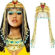 Egyptian Headpiece Headband Snake Halloween Costume Accessories Medusa S... - £25.90 GBP