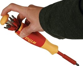 Wiha Insulated 1000 to 10,000 VOLT RATED Tools Multi-1/4&quot; BIT Screw Driv... - £55.14 GBP