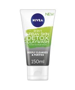 NIVEA 3-IN-1 Urban Skin Detox Clay Wash, 150ml, Detoxing Face Mask for A... - £31.16 GBP