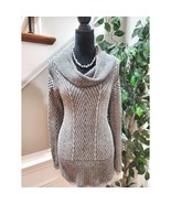 Eight Eight Eight Women&#39;s Gray Cotton Cowl Neck Long Sleeve Pullover Swe... - $37.91 CAD