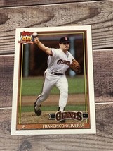1991 Topps Baseball Card Francisco Oliveras San Francisco Giants #52 - £1.18 GBP