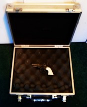 Silver tone GUN Handgun Case? Metal clad Strong Tool CASE gently pre-owned  - $41.05 CAD