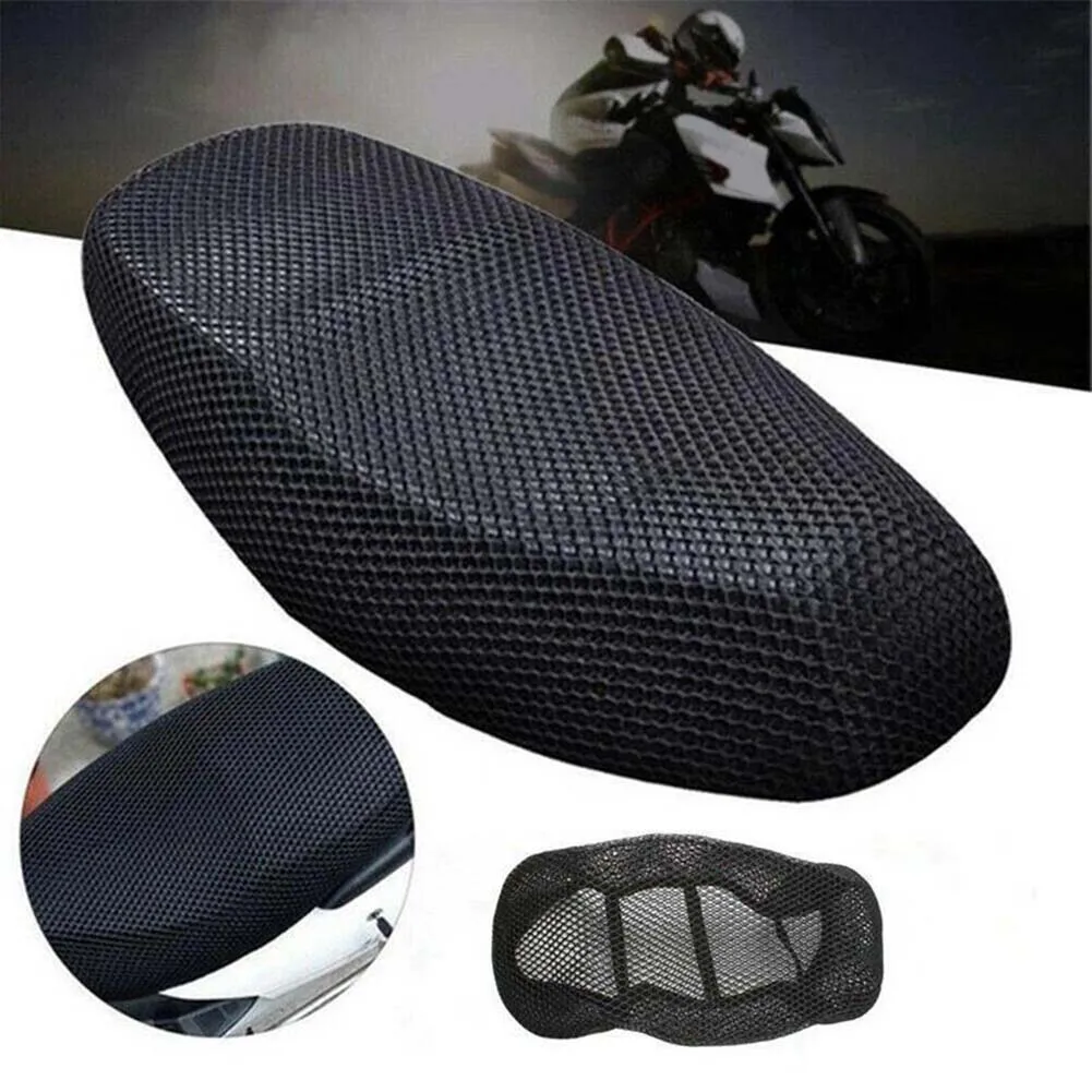 NIGHTKIST Motorcycle Breathable Anti-Slip Cushion Mesh Net Seat Cover Pad 85x6 - £10.47 GBP