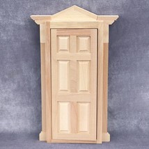 AirAds Dollhouse DIY 1:12 Federal Revival Front Door Unfinished Wood Door - £7.58 GBP