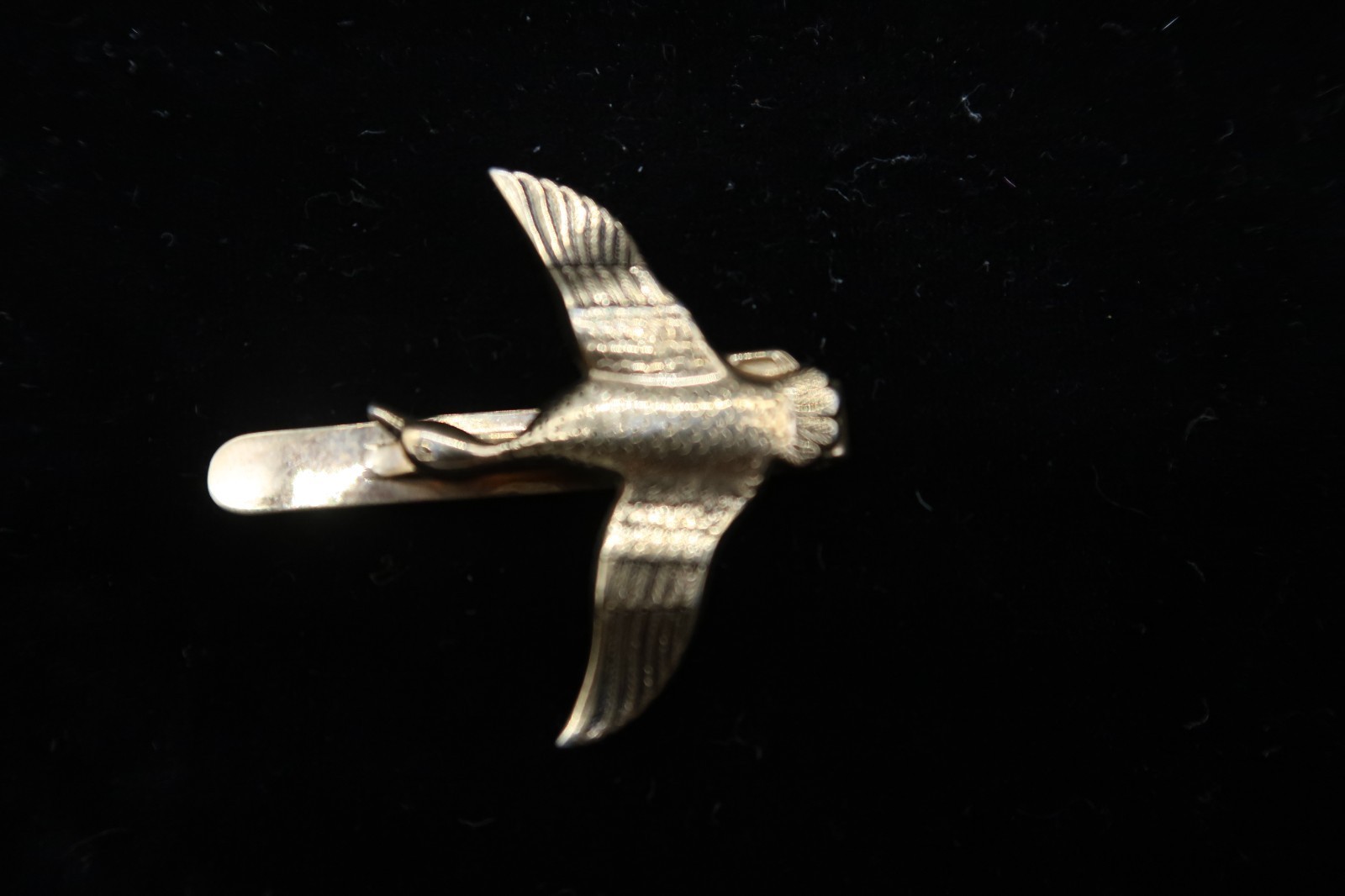 Vtg Mid-Century Duck Tie Bar Clip 1950's Dad Gift Swank Gold Tone Item image 8