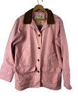 LL Bean Barn Coat Jacket Size Medium Womens Adult Pink Chore Button Down... - $93.14