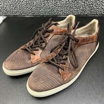 Bull Boxer Bardeau Sneakers Shoes Men 11 Brown Leather Low Top Lace Up - $17.94
