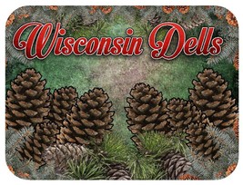 Wisconsin Dells with Pine Cone Fridge Magnet - £5.96 GBP