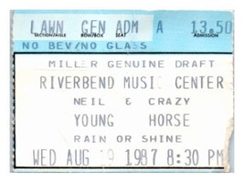 Neil Young w/ Crazy Horse Concert Ticket Stub August 19 1987 Cincinnati ... - £27.25 GBP