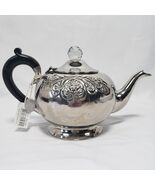Lisbeth Dahl Copenhagen Teapot Vtg Round Chrome Embossed Edwardian Style... - $1,001.80 MXN