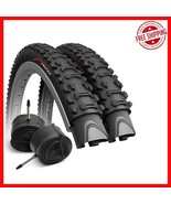 Durable 26&quot; Clincher Tires with Schrader and Presta Tubes for MTB &amp; Hybr... - $107.42 CAD