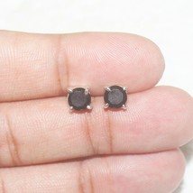 925 Sterling Silver Black Tourmaline Earrings Handmade Jewelry Gift For Her - £25.57 GBP