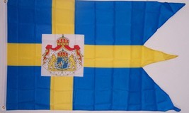 3X5 Ft Sweden Royal Standard Swedish Tail Flag - £3.83 GBP