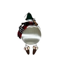 Vintage Silk Ball Snowman Unique Christmas Ornament Dutchman Buttons Han... - £14.93 GBP