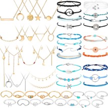 60 Pcs Assorted Jewelry - £29.86 GBP