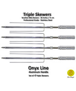 Triple - Set of 4 Brazilian Skewers for BBQ 28&quot; -  Professional Grade - $120.00