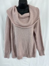 Dana Buchman Size L Womens Cowl Neck Long Sleeve Rose Pullover Sweatshirt NWT - £11.38 GBP