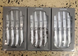 Brand new Laguiole 12 x Steak Knives in white marble color - £57.34 GBP