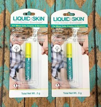 2x LIQUID SKIN Bandage Minor Cuts Cracks Abrasions Flexible Waterproof Quick Dry - £5.23 GBP