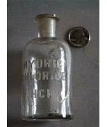Hydric Chloride HCI Bottle Vintage on bottom Whitall-------um - £15.68 GBP