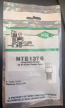 NTE1376 ECG1376 IC 22w Audio Power Amp 5 Pin - $238.50 MXN NTE1376 ECG1376 IC 22w Audio Power Amp 5 Pin - $238.50 MXN