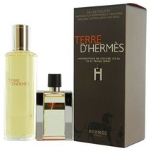 Hermes Terre D'Hermes 4.2 Oz Eau De Toilette Refillable Spray 2 Pcs Gift Set image 5