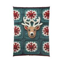 Christmas Reindeer Crochet, Wintry Wonderland Design, Festive Stag Motif... - £102.52 GBP+