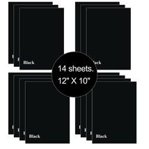 14 Sheet 12&quot;x10&quot; Black HTV Paper Iron On Heat Transfer Vinyl for T-Shirt... - $14.29