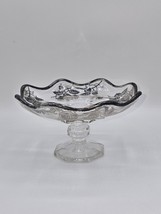Silver City Flanders Poppy Crystal Sterling Silver Overlay Compote Dish ... - $31.63