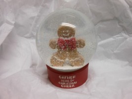 Gingerbread Water Snowglobe - Gather Here For Christmas Cheer 3 1/2&quot;H NE... - $277.07 MXN