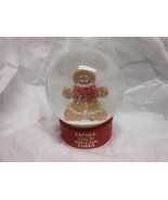Gingerbread Water Snowglobe - Gather Here For Christmas Cheer 3 1/2&quot;H NE... - $21.16 CAD