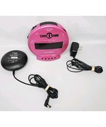 PINK Sonic Bomb Sonic Alert Alarm Clock with Shaker SBB500SS-v3 Tested W... - $29.65