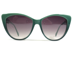 Morgenthal Frederics Sunglasses 262 ANNE Green Cat Eye Frames w/ Purple Lenses - £36.87 GBP