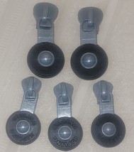 Kipling Black &amp; Silver Tone Replacement  Zipper Pulls Lot of 5 - $14.84