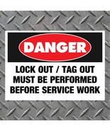 Danger Lock Out Tag Out Must Be Performed OSHA Electrical - $8.02 CAD+