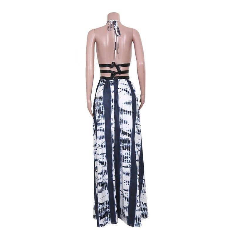 Backless Sleeveless Irregular Print Maxi Dress Item image 6