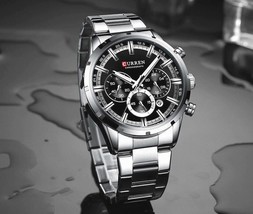 Curren Men's Watch Top Brand Luxury Quartz Timepiece Full S/Steel Waterproof - $39.99