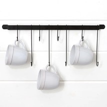 Coffee Tea Cup Mug Rack Holder Wall Mounted Organizer with Hooks Storage... - £19.22 GBP