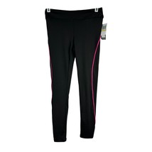 Layer 8 Womens Performance Leggings Medium Black With Pink Accents - $18.50