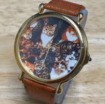 VTG Bridgeman Art Library Ditz Double Cat Spread Analog Quartz Watch~New Battery - £111.40 GBP
