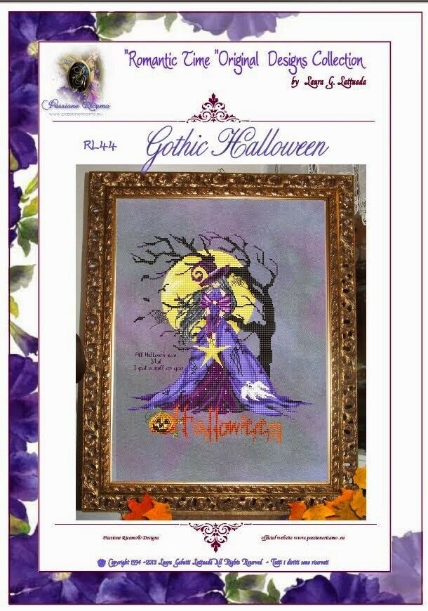 Primary image for SALE! Complete Xstitch Materials RL44  Gothic Halloween by Passione Ricamo