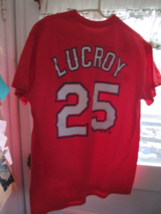 Lucroy 25, Texas, Majestic t-shirt, medium, lightly worn - $20.00