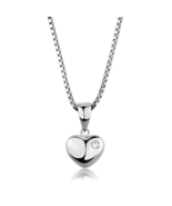 3W825 - Rhodium Brass Chain Pendant with AAA Grade CZ  in Clear - $29.66 CAD