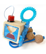 Educational toy Sensory fun cube for travel Fidget toys Wooden blue busy... - $319.97 MXN